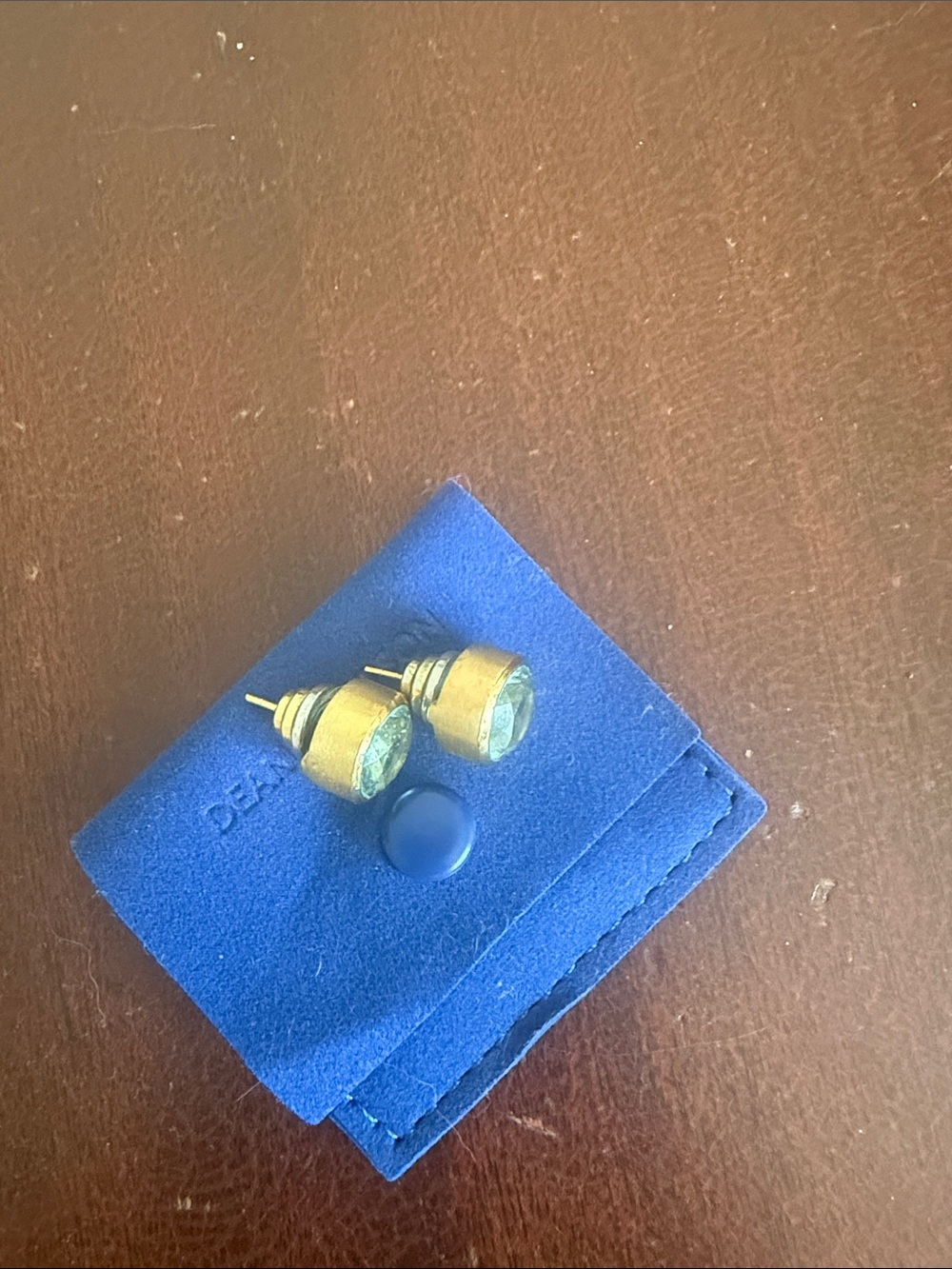 Dean Davidson Aquamarine large Knockout Studs - Picture 2 of 9